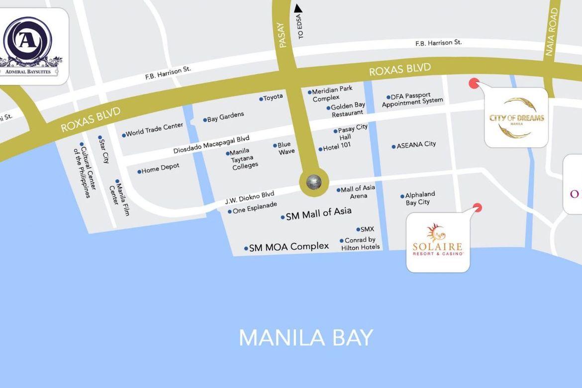 1 Bedroom Apartment for Rent in Admiral Baysuites, Malate, Manila, Metro Manila near LRT-1 Vito Cruz photo 2