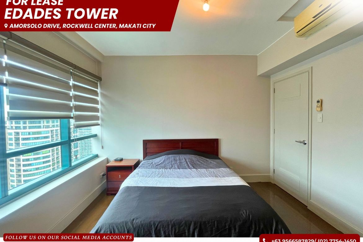 1 Bedroom Condo for Rent in Edades Tower, Rockwell, Makati, Metro Manila near MRT-3 Guadalupe