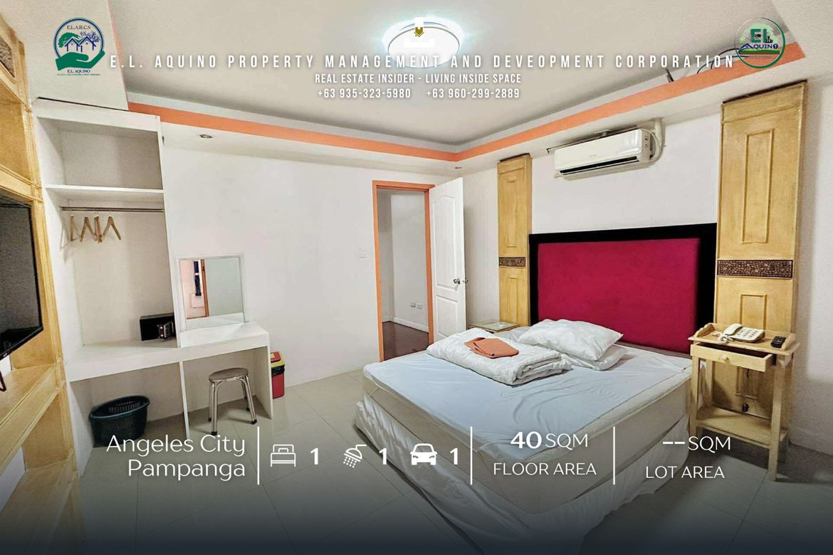 1 Bedroom Condo for Rent in Malabanias, Angeles, Pampanga