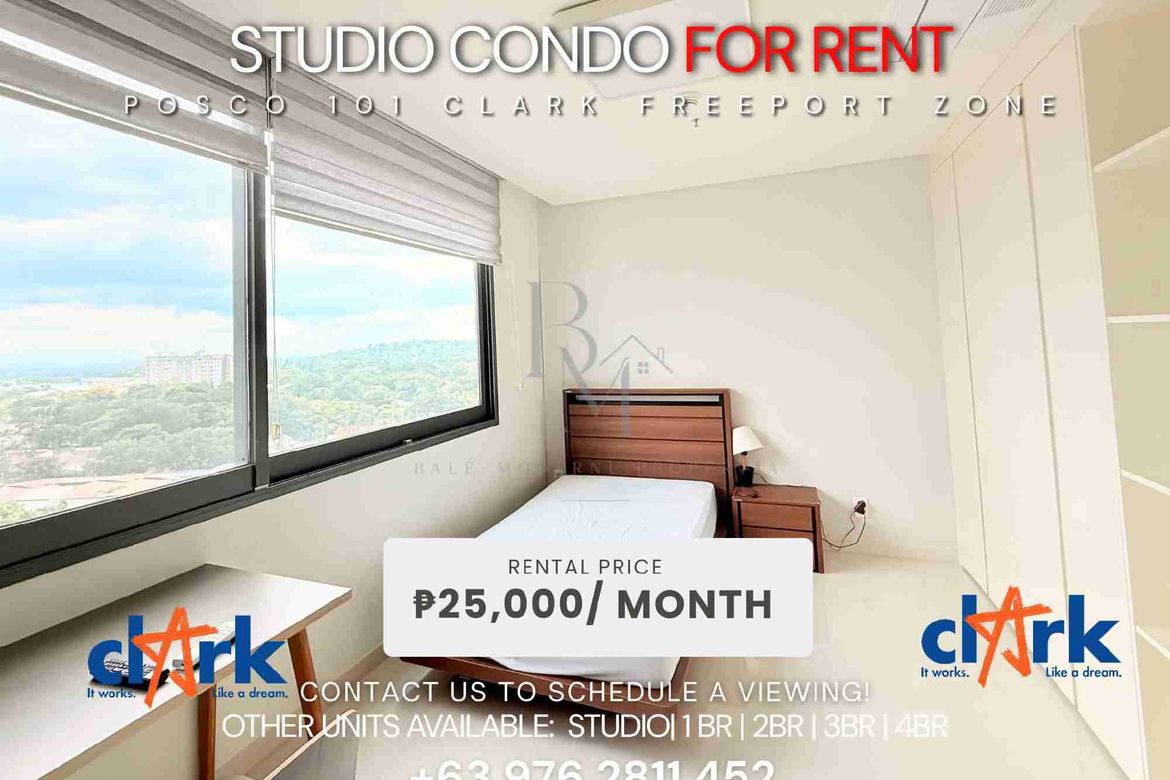 1 Bedroom Condo for Rent in Margot, Angeles, Pampanga