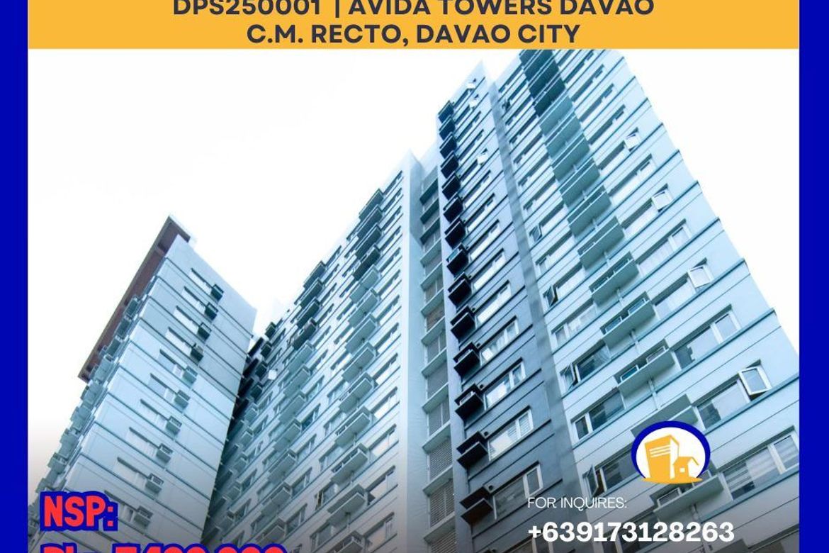 1 Bedroom Condo for Sale in Barangay 34-D, Davao City, Davao del Sur