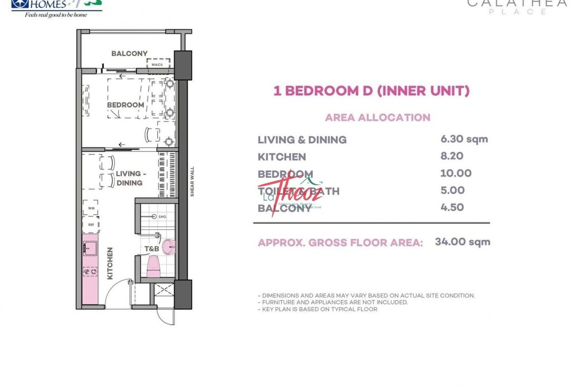 1 Bedroom Condo for Sale in Calathea Place, San Antonio, Parañaque, Metro Manila