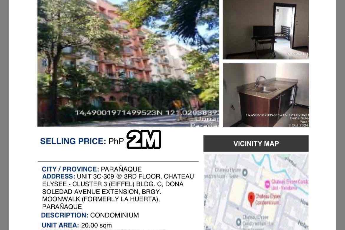 1 Bedroom Condo for Sale in Chateau Elysee, Don Bosco, Parañaque, Metro Manila – photo 6