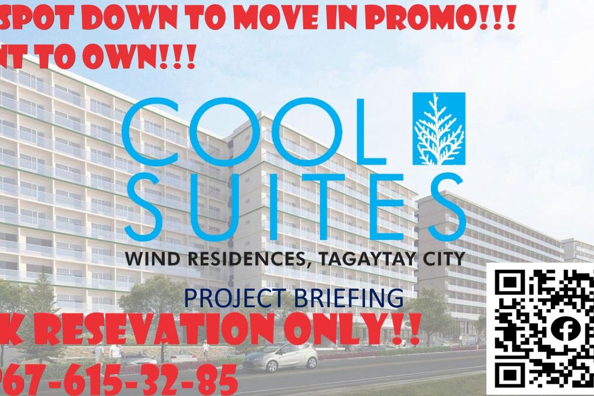 1 Bedroom Condo for Sale in Cool Suites at Wind Residences, Maharlika West, Tagaytay, Cavite