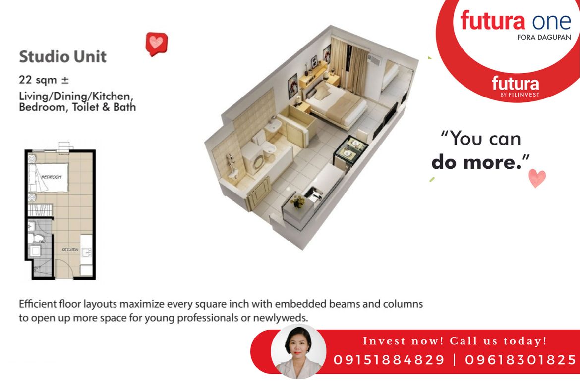 1 Bedroom Condo for Sale in Futura One Fora Dagupan, Lucao, Dagupan, Pangasinan – photo 4