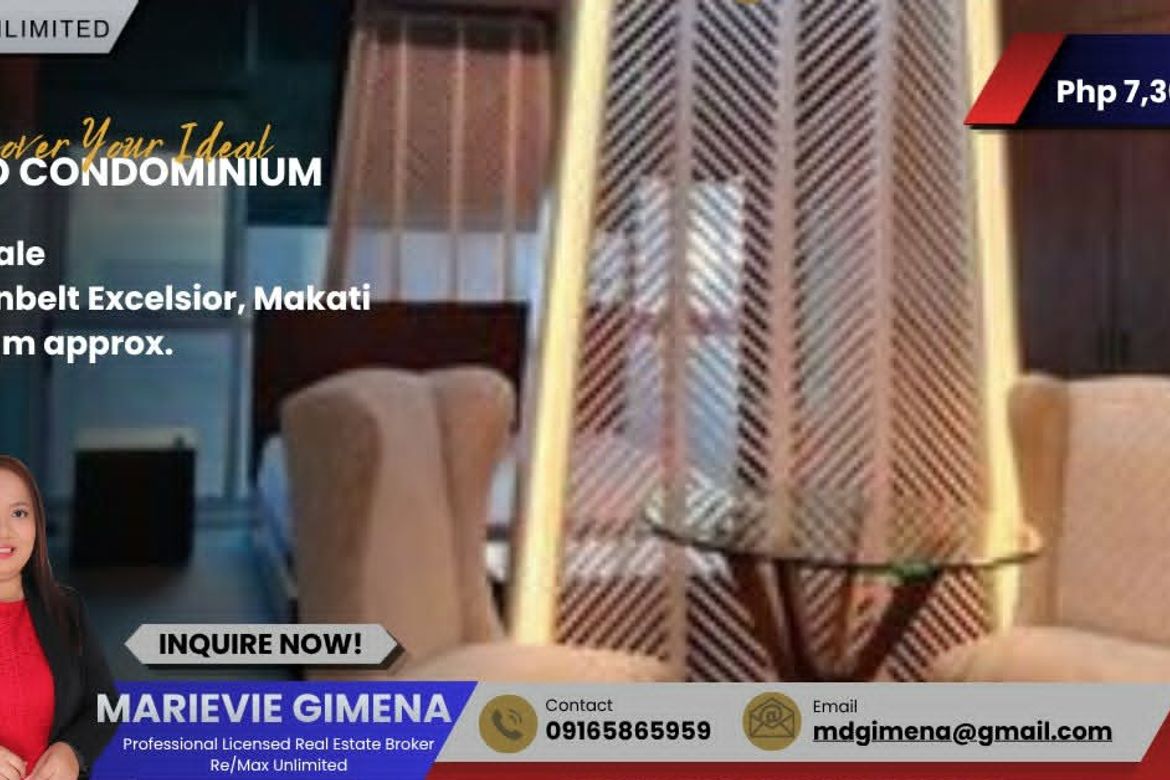 1 Bedroom Condo for Sale in Greenbelt Excelsior, San Lorenzo, Makati City