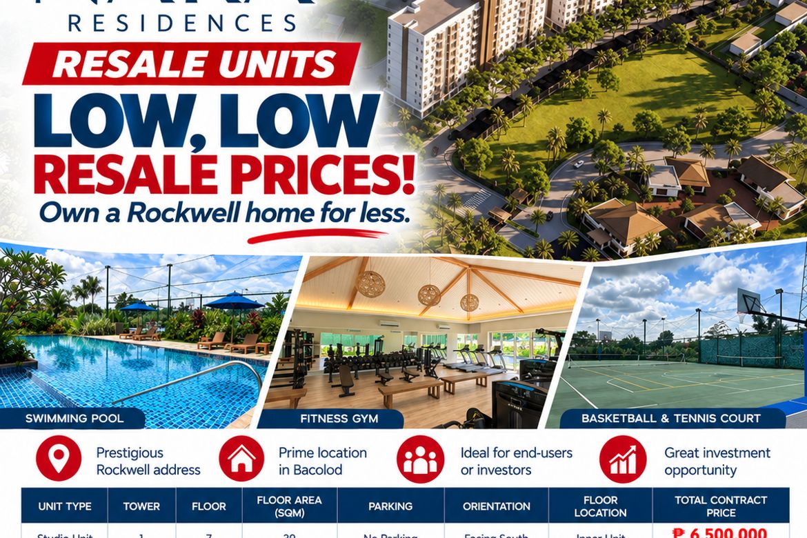 1 Bedroom Condo for Sale in Mandalagan, Bacolod, Negros Occidental