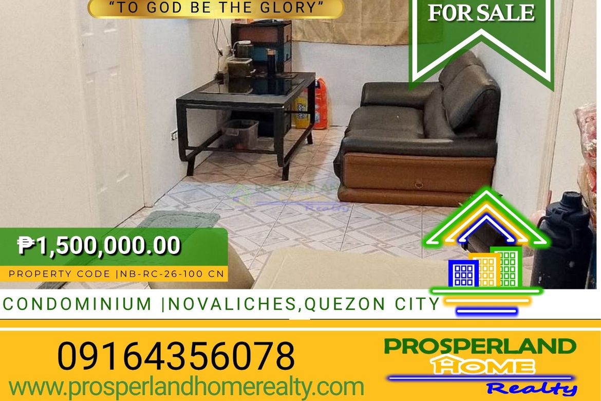 1 Bedroom Condo for Sale in Novaliches Proper, Quezon City, Metro Manila