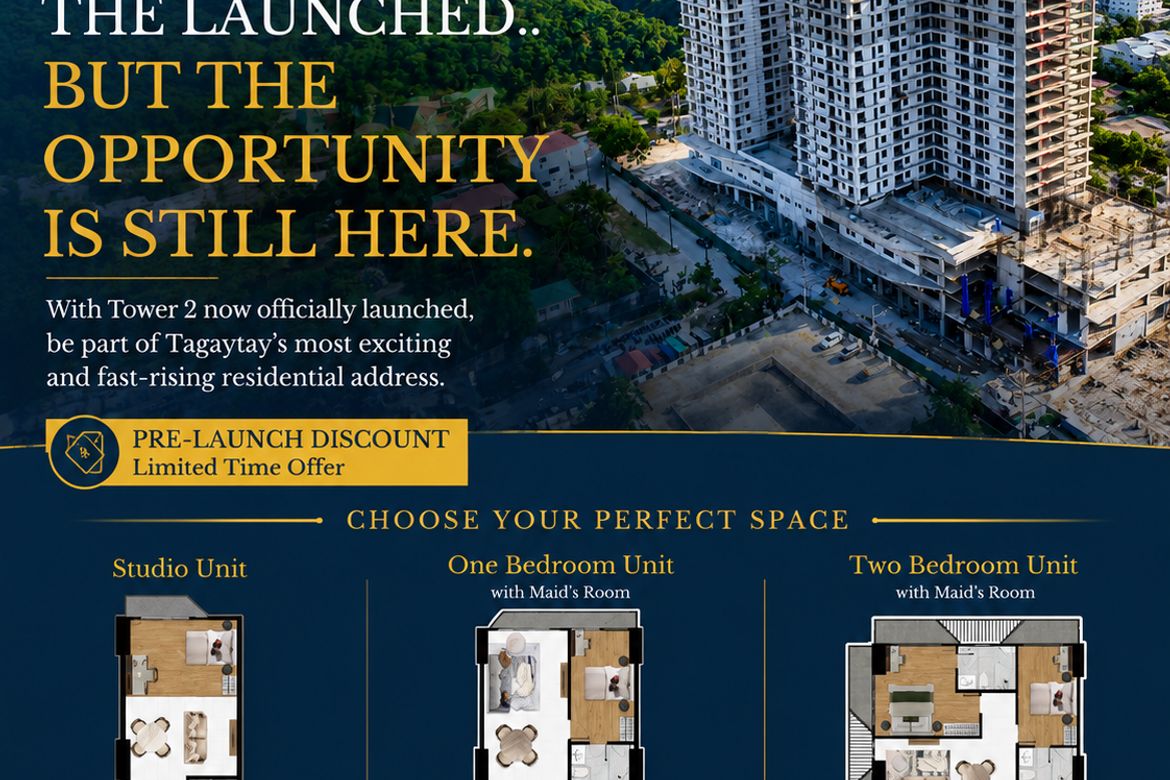 1 Bedroom Condo for Sale in One Tolentino East Residences, Tolentino East, Tagaytay, Cavite – photo 2