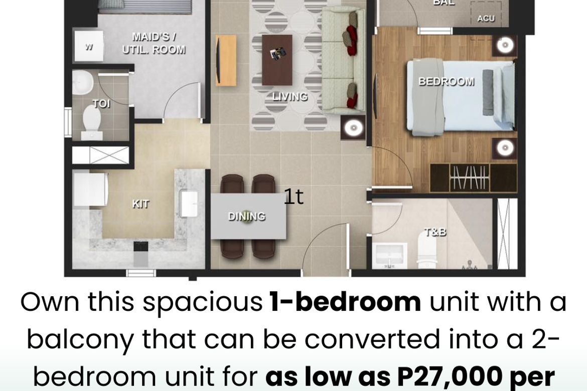 1 Bedroom Condo for Sale in Patubig, Marilao, Bulacan – photo 3