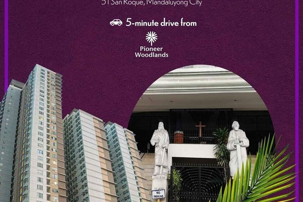 1 Bedroom Condo for Sale in Pioneer Woodlands, Barangka Ilaya, Mandaluyong, Metro Manila near MRT-3 Boni