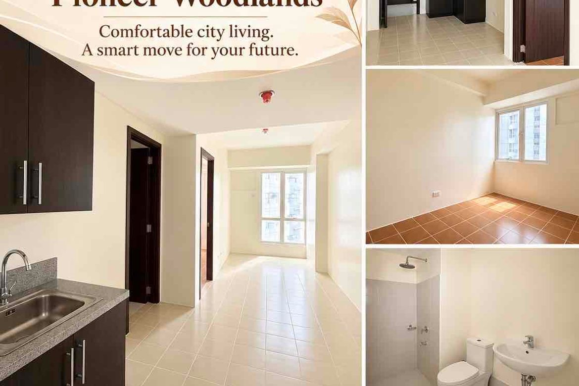 1 Bedroom Condo for Sale in Pioneer Woodlands, Barangka Ilaya, Mandaluyong, Metro Manila near MRT-3 Boni