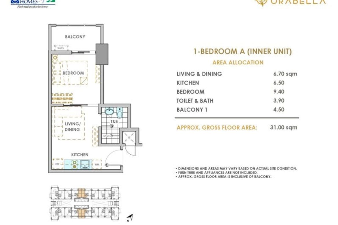 1 Bedroom Condo for Sale in The Orabella, South Triangle, Quezon City, Metro Manila near MRT-3 Quezon Avenue – photo 2