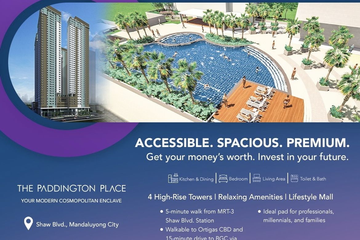 1 Bedroom Condo for Sale in The Paddington Place, Highway Hills, Mandaluyong, Metro Manila near MRT-3 Shaw Boulevard – photo 2