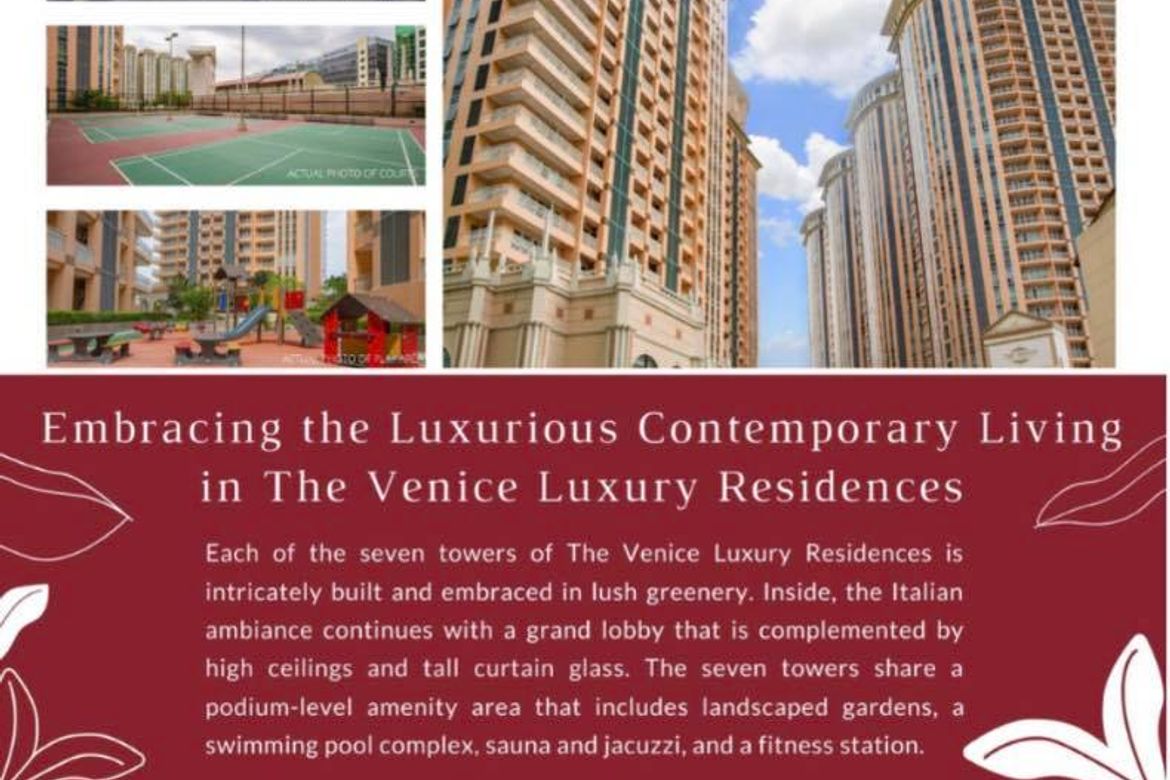 1 Bedroom Condo for Sale in The Venice Luxury Residences, McKinley Hill, Taguig, Metro Manila