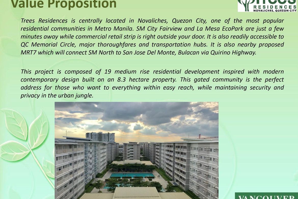 1 Bedroom Condo for Sale in Trees Residences, Pasong Putik Proper, Quezon City, Metro Manila – photo 3