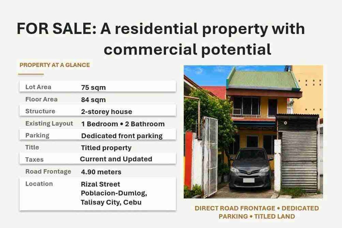 1 Bedroom House for Sale in Dumlog, Talisay, Cebu