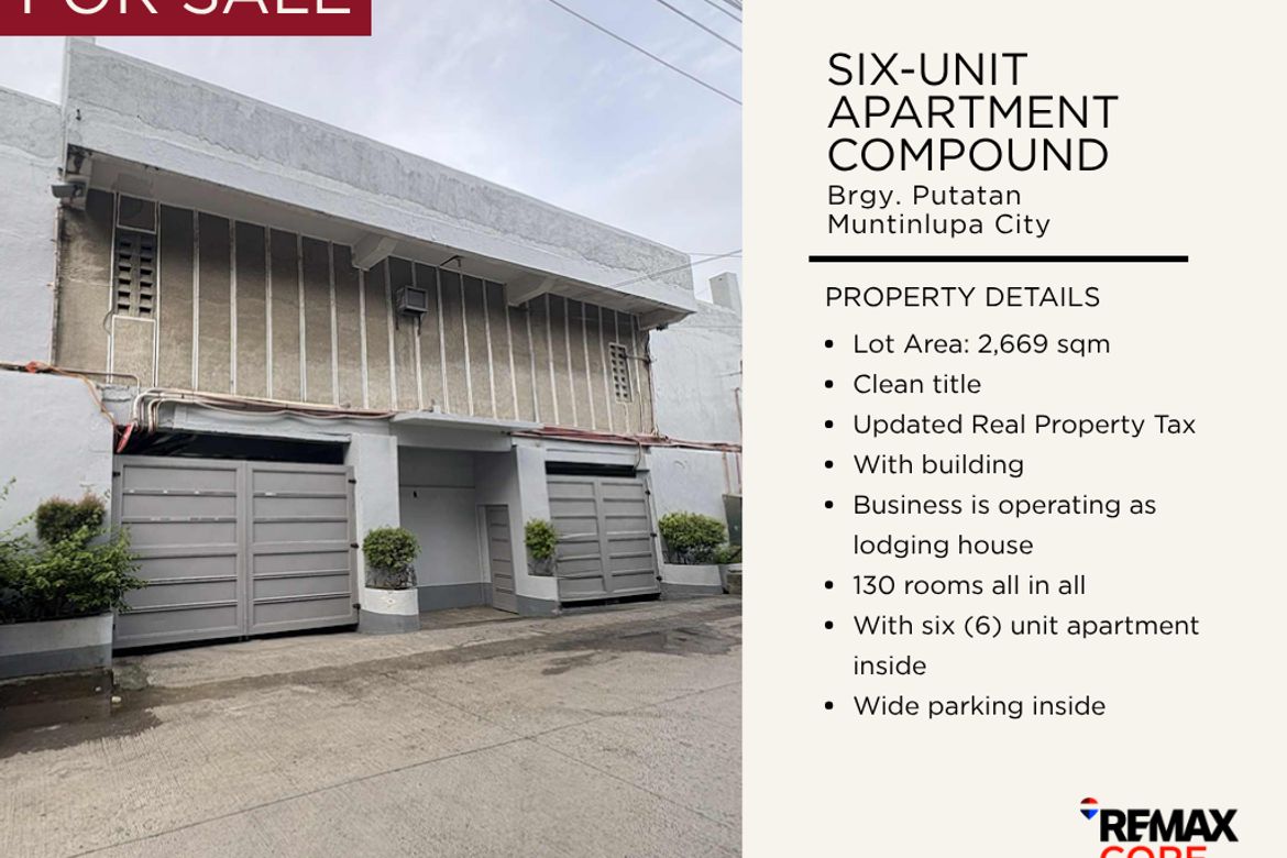 130 Bedroom Commercial for Sale in Cupang, Muntinlupa, Metro Manila
