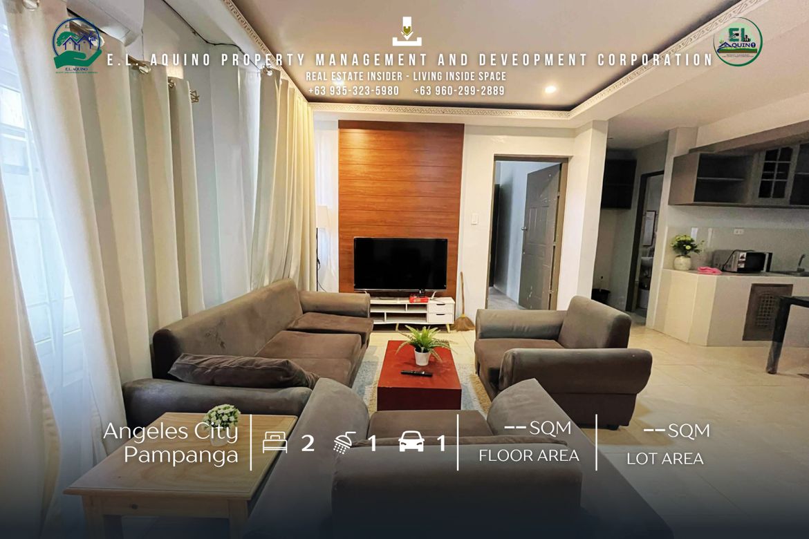2 Bedroom Apartment for Rent in Anunas, Angeles, Pampanga