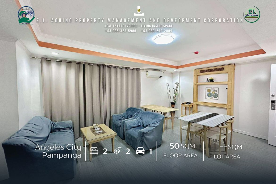 2 Bedroom Condo for Rent in Malabanias, Angeles, Pampanga