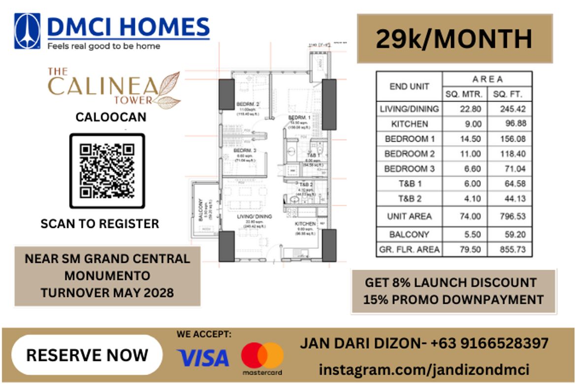 2 Bedroom Condo for Sale in Barangay 90, Caloocan, Metro Manila near LRT-1 Monumento – photo 5