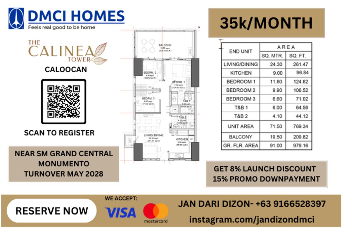 2 Bedroom Condo for Sale in Barangay 90, Caloocan, Metro Manila near LRT-1 Monumento – photo 7