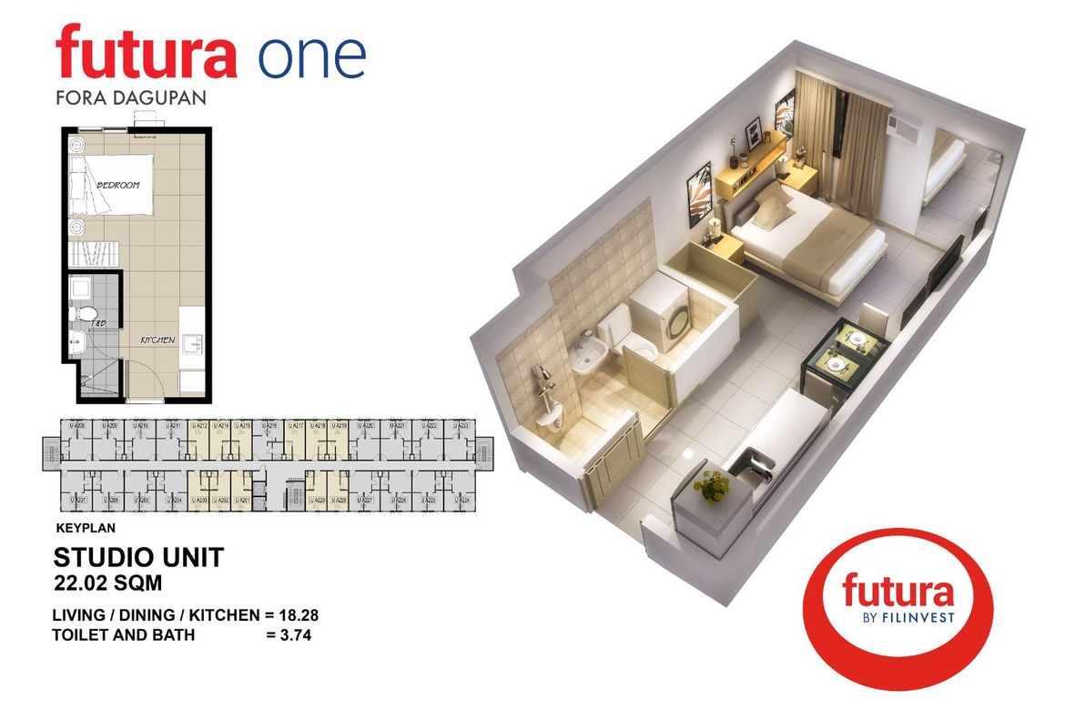 2 Bedroom Condo for Sale in Futura One Fora Dagupan, Lucao, Dagupan, Pangasinan – photo 2