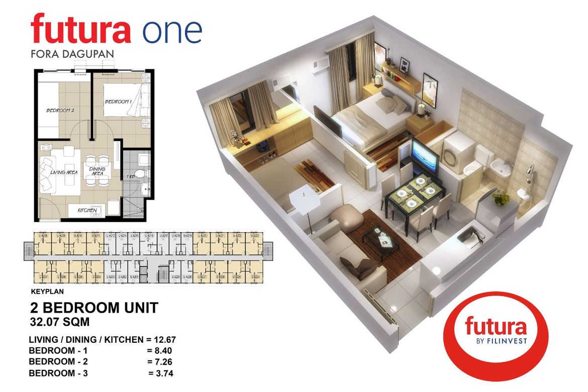 2 Bedroom Condo for Sale in Futura One Fora Dagupan, Lucao, Dagupan, Pangasinan – photo 7