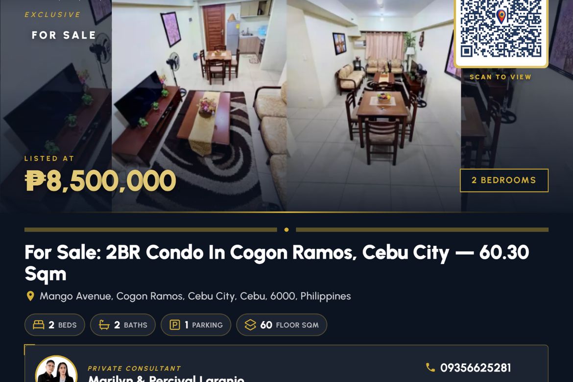 2 Bedroom Condo for Sale in Horizons 101, Cogon Ramos, Cebu City, Cebu