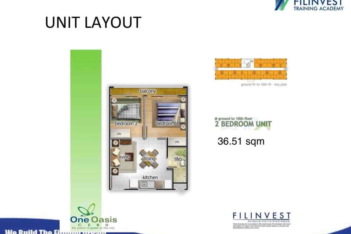 2 Bedroom Condo for Sale in One Oasis Cebu, Kasambagan, Cebu City, Cebu – photo 3