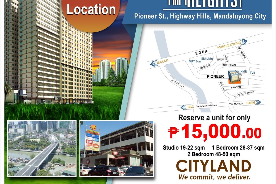2 Bedroom Condo for Sale in Pioneer Heights 1, Highway Hills, Mandaluyong, Metro Manila near MRT-3 Boni