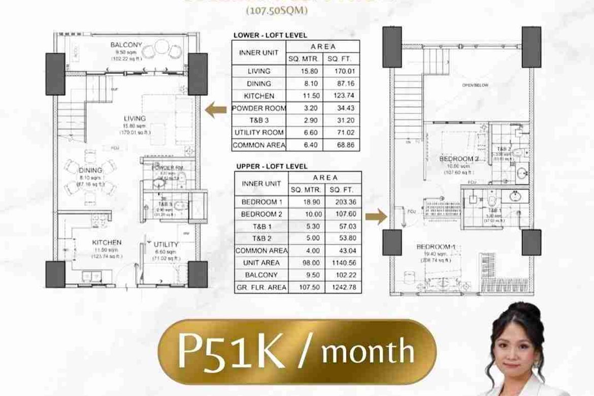 2 Bedroom Condo for Sale in The Calinea Tower, Barangay 91, Caloocan, Metro Manila near LRT-1 Monumento – photo 2