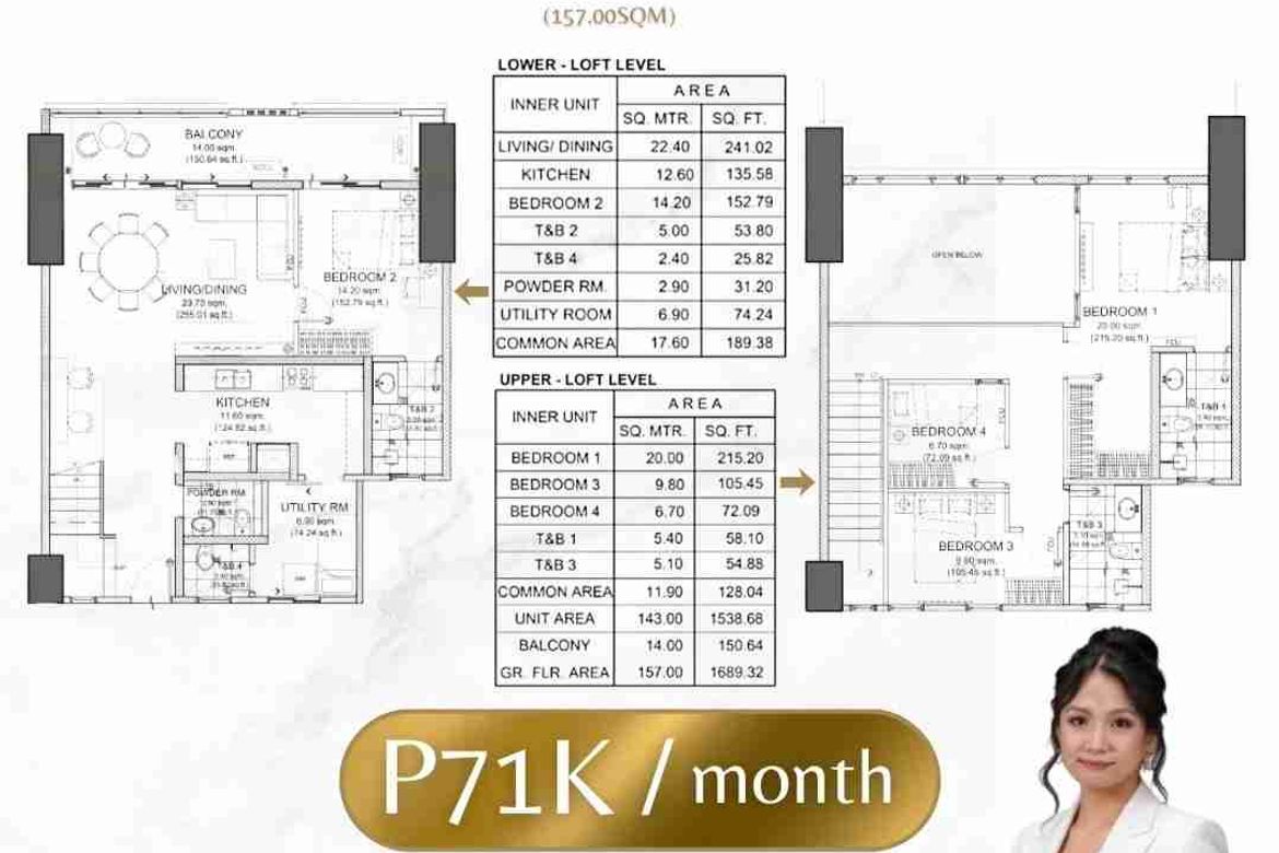 2 Bedroom Condo for Sale in The Calinea Tower, Barangay 91, Caloocan, Metro Manila near LRT-1 Monumento – photo 4