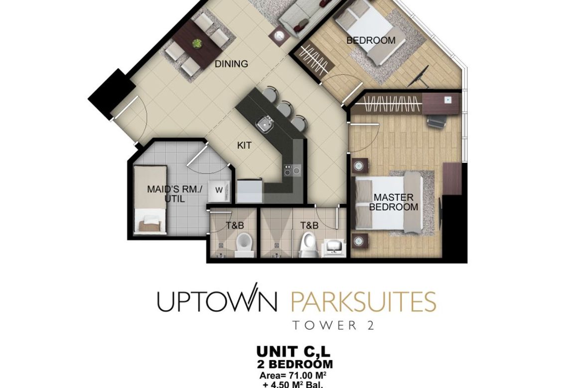 2 Bedroom Condo for Sale in Uptown Parksuites, BGC, Taguig – photo 16
