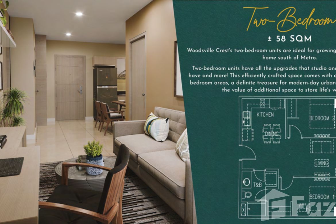 2 Bedroom Condo for Sale in Woodsville Crest, Merville, Parañaque, Metro Manila – photo 4