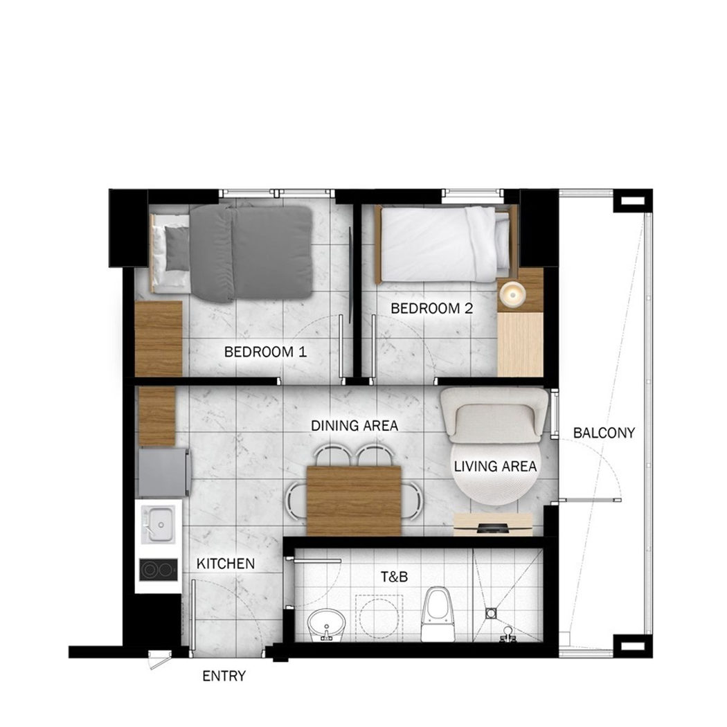 2-Bedroom Condo Unit with Balcony for Sale in Washington Heights, Dasmariñas, Cavite – photo 24