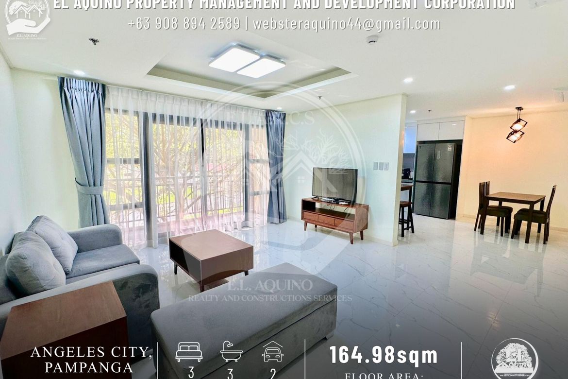 3 Bedroom Condo for Rent in Balibago, Angeles, Pampanga