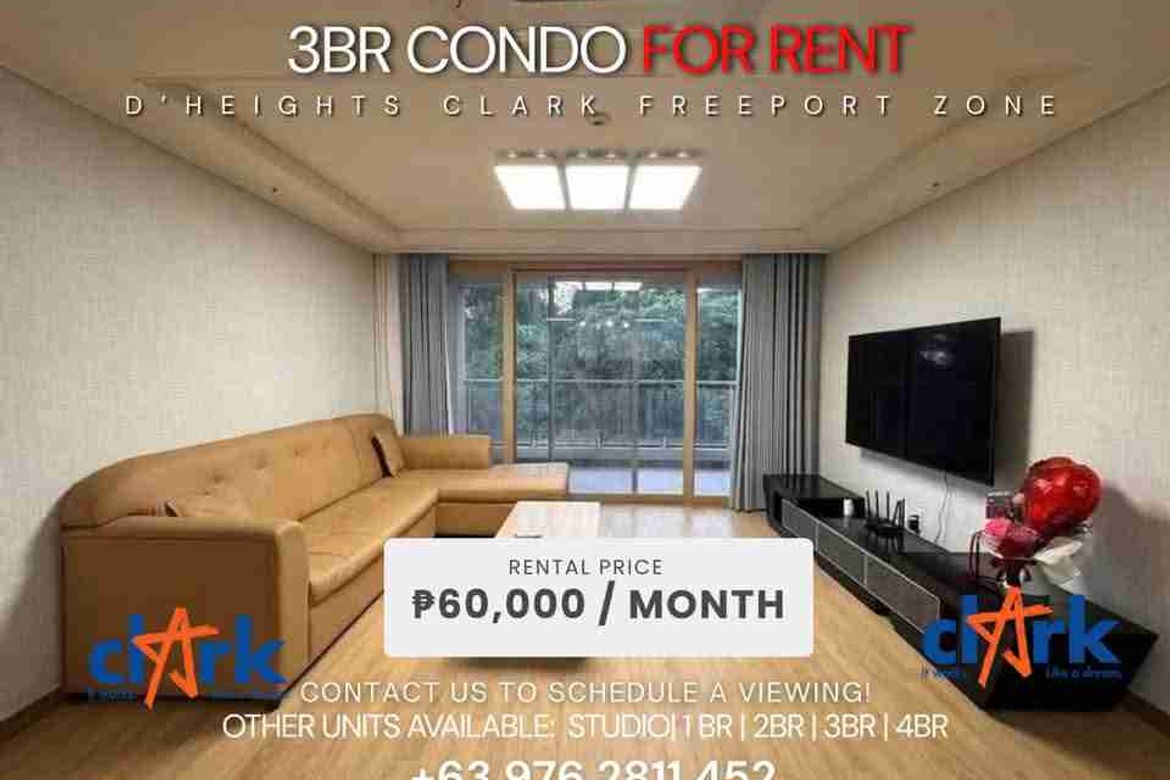 3 Bedroom Condo for Rent in Balibago, Angeles, Pampanga