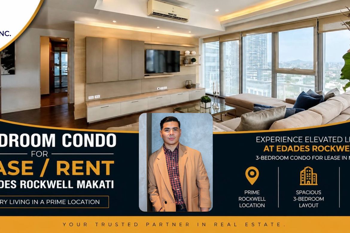 3 Bedroom Condo for Rent in Rockwell, Makati, Metro Manila near MRT-3 Buendia