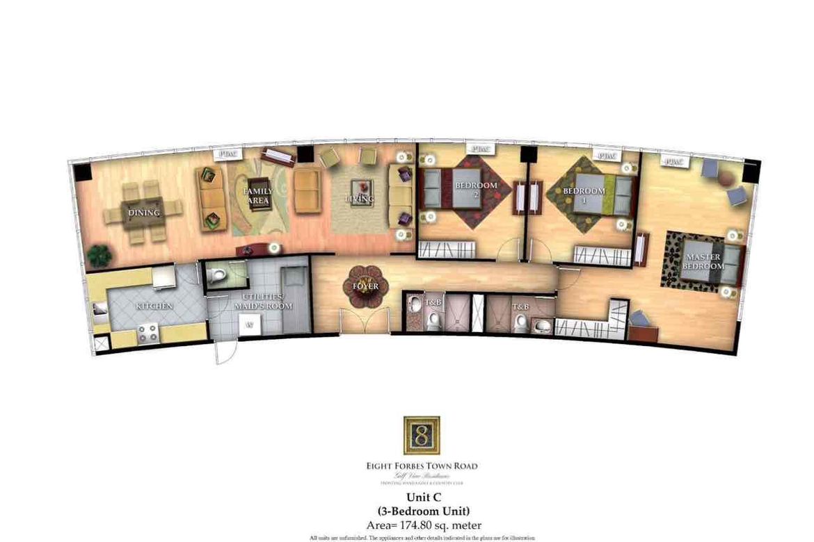 3 Bedroom Condo for Sale in EIGHT FORBESTOWN ROAD, Bagong Tanyag, Taguig, Metro Manila