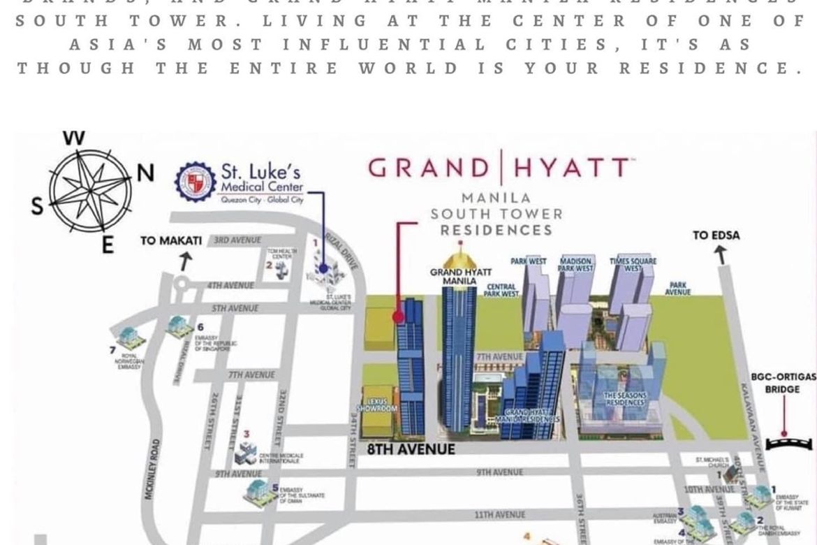 3 Bedroom Condo for Sale in Grand Hyatt Manila Residences, BGC, Taguig – photo 13