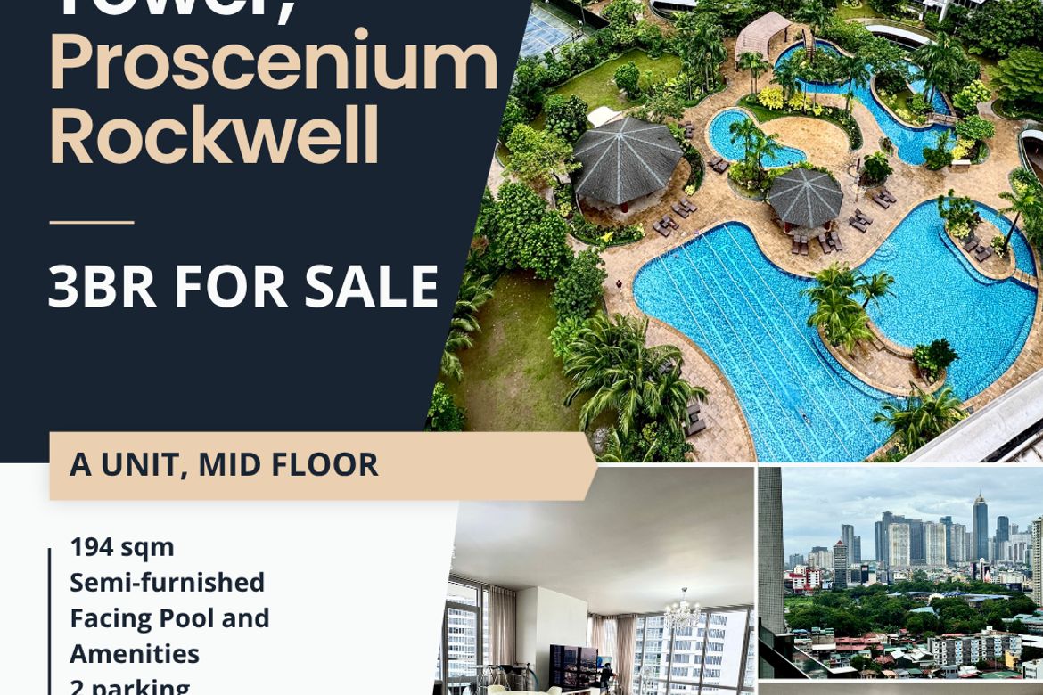 3 Bedroom Condo for Sale in Guadalupe Viejo, Makati, Metro Manila near MRT-3 Guadalupe