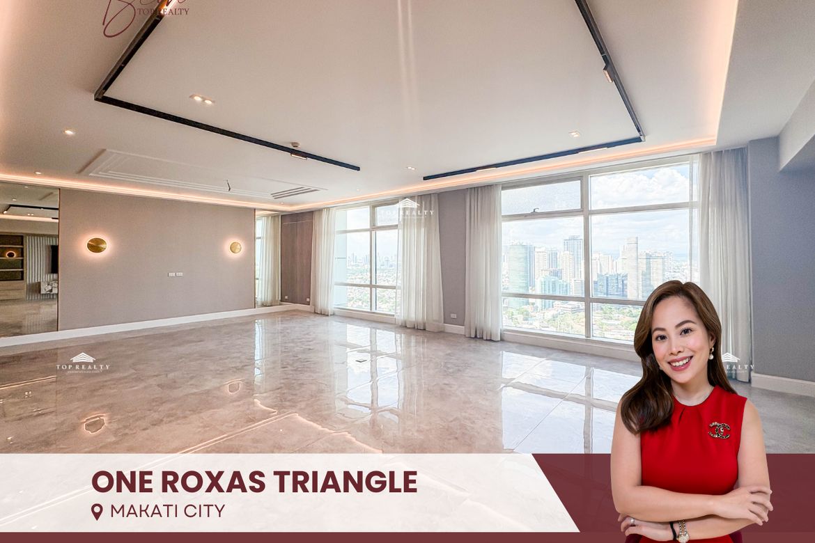 3 Bedroom Condo for Sale in One Roxas Triangle Tower, Urdaneta, Makati City near MRT-3 Buendia