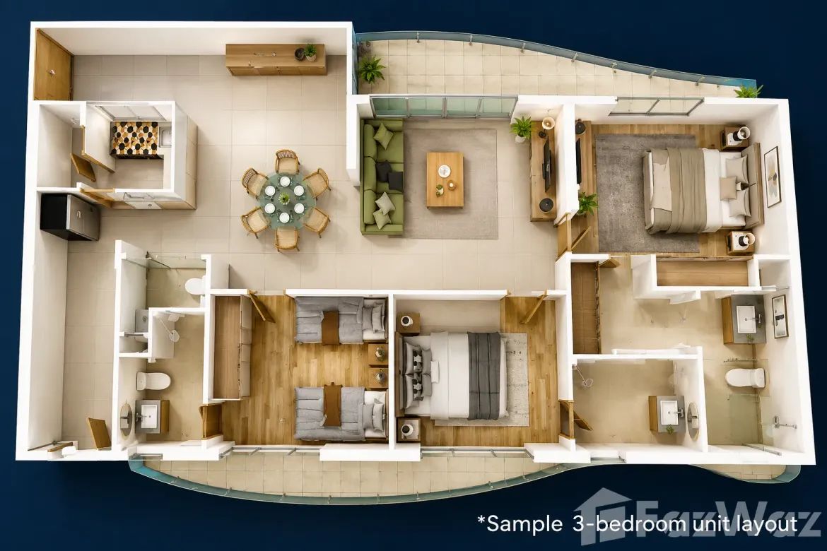 3 Bedroom Condo for Sale in The Signature, Pag-Ibig Sa Nayon, Quezon City, Metro Manila