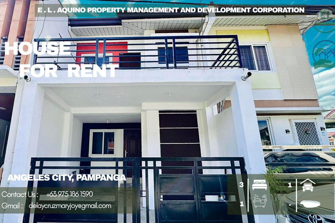 3 Bedroom House for Rent in Santo Domingo, Angeles, Pampanga