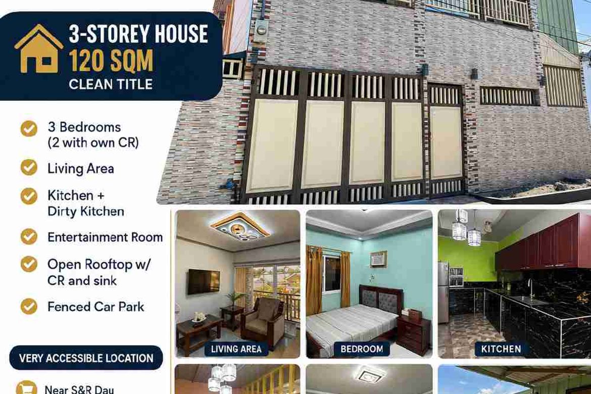 3 Bedroom House for Sale in Duquit, Mabalacat, Pampanga