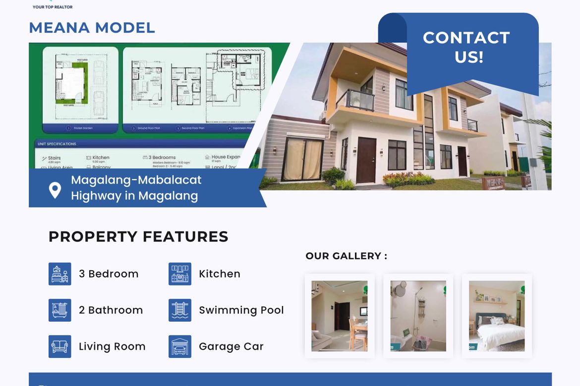 3 Bedroom House for Sale in Hamana Homes, Santo Rosario, Magalang, Pampanga