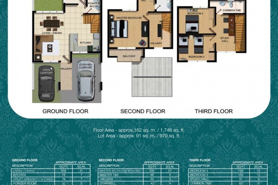 3 Bedroom Townhouse for Sale in Ametta Place, Bagong Ilog, Pasig, Metro Manila – photo 6
