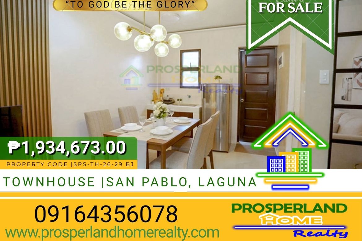 3 Bedroom Townhouse for Sale in Barangay II-B, San Pablo, Laguna