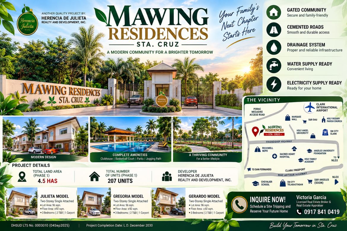 3 Bedroom Townhouse for Sale in Telabastagan, San Fernando, Pampanga